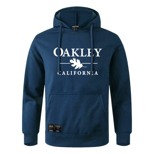Blusa de Frio Moletom Canguru com Capuz Unisex Varias Cores Adulto Oakley California Plus Size